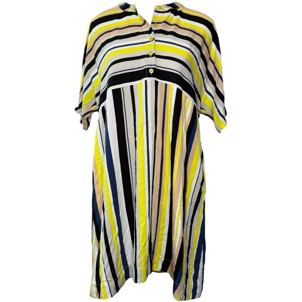PETER SOM {Anthropologie} Naxos Tunic Dress Striped Boho Shift Rayon - Picture 2 of 9